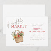 Invitation Mariage Moderne Frais du Marché (Devant / Derrière)