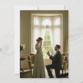 Invitation Mariage moderne français victorien Sage vert photo (Dos)