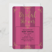 Invitation Mariage moderne glamour violet et or (Devant)
