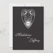 Invitation Mariage Moderne Gothique Planchette (Devant)
