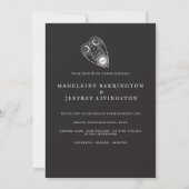 Invitation Mariage Moderne Gothique Planchette (Dos)
