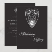 Invitation Mariage Moderne Gothique Planchette (Devant / Derrière)