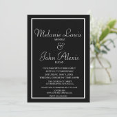 Invitation Mariage Moderne Gras Couleurs Abstraites Jaune Cor (Debout devant)
