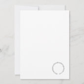 Invitation Mariage moderne Gras noir & blanc (Dos)