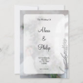 Invitation Mariage moderne gris (Devant)