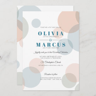 Invitation Mariage Moderne Gros Gras Points Confetti