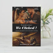 Invitation Mariage moderne histoire d'amour film photo (Debout devant)