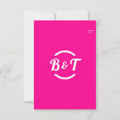Invitation Mariage moderne Hot Pink Beach RSVP (Dos)