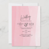 Invitation Mariage moderne Iced Pink Ombre Invite (Devant)