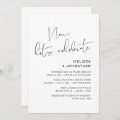 Invitation Mariage Moderne Intime, Célébrons Maintenant (Devant / Derrière)