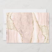 Invitation Mariage Moderne Ivoire Or Agate (Dos)