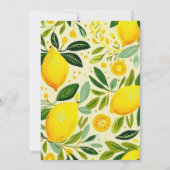 Invitation Mariage Moderne Jaune Citron Main Squeeze Shower d (Dos)