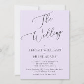 Invitation Mariage moderne Lavender (Devant)