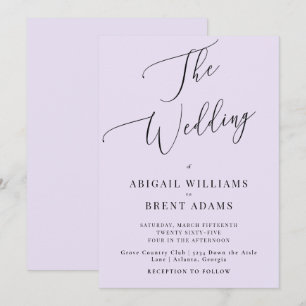 Invitation Mariage moderne Lavender