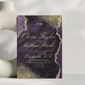 Invitation Mariage moderne Luxe violet