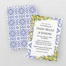 Mariage Moderne Méditerranéen Citron et Mosaïque B