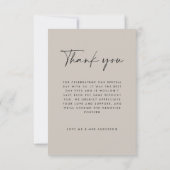 Invitation Mariage moderne minima multi photo merci gris (Dos)