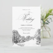 Invitation Mariage moderne minimaliste (Debout devant)