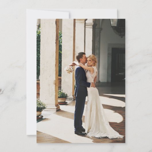 Invitation Mariage moderne minimaliste (Dos)