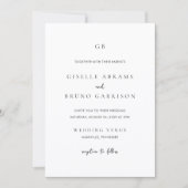Invitation Mariage Moderne Minimaliste (Devant)