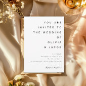 Invitation Mariage moderne minimaliste
