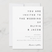 Invitation Mariage moderne minimaliste (Devant)