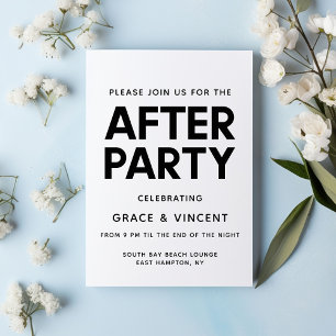 Invitation Mariage moderne minimaliste après-partie
