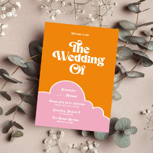 Invitation Mariage Moderne Minimaliste aux Couleurs Vibrantes