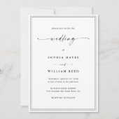 Invitation Mariage Moderne Minimaliste avec Code QR et Photo (Devant)