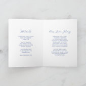 Invitation Mariage Moderne Minimaliste Bleu Cobalt (Intérieur)