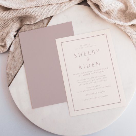 Invitation Mariage moderne minimaliste brillant