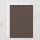 Invitation Mariage Moderne Minimaliste Brun Espresso (Dos)
