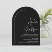 Invitation Mariage moderne minimaliste Design simple (Debout devant)