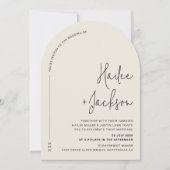 Invitation Mariage moderne minimaliste Design simple (Devant)