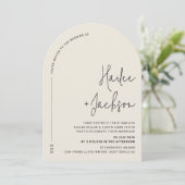 Invitation Mariage moderne minimaliste Design simple (Debout devant)