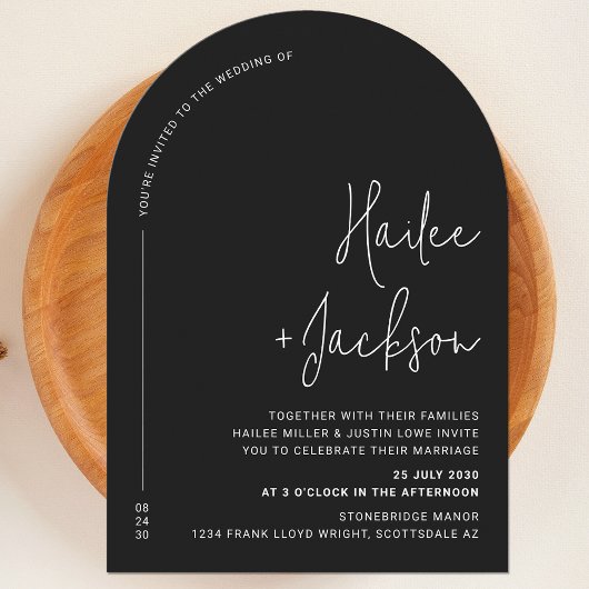 Invitation Mariage moderne minimaliste Design simple