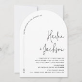 Invitation Mariage moderne minimaliste Design simple (Devant)