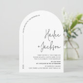 Invitation Mariage moderne minimaliste Design simple (Debout devant)