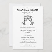 Invitation Mariage Moderne Minimaliste Élégant (Devant)