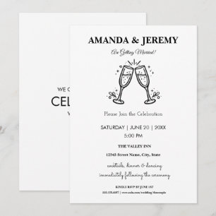 Invitation Mariage Moderne Minimaliste Élégant