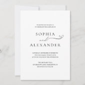 Invitation Mariage moderne minimaliste élégant (Devant)