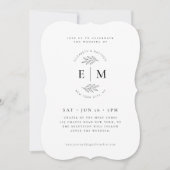 Invitation Mariage Moderne Minimaliste Élégant Chic Simple (Devant)