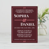 Invitation Mariage Moderne Minimaliste Modifiable (Debout devant)