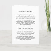 Invitation Mariage moderne minimaliste noir et blanc (Dos)