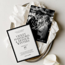 Mariage Moderne Minimaliste Photo Noir & Blanc