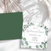 Invitation Mariage moderne minimaliste vert eucaluptus