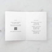 Invitation Mariage Moderne Monogramme Noir et Blanc (Intérieur)