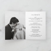 Invitation Mariage Moderne Monogramme Noir et Blanc Intempore (Intérieur)