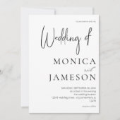 Invitation Mariage Moderne Noir & Blanc 3 (Devant)