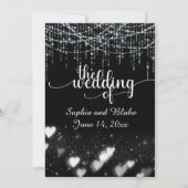 Invitation Mariage moderne noir et blanc (Dos)